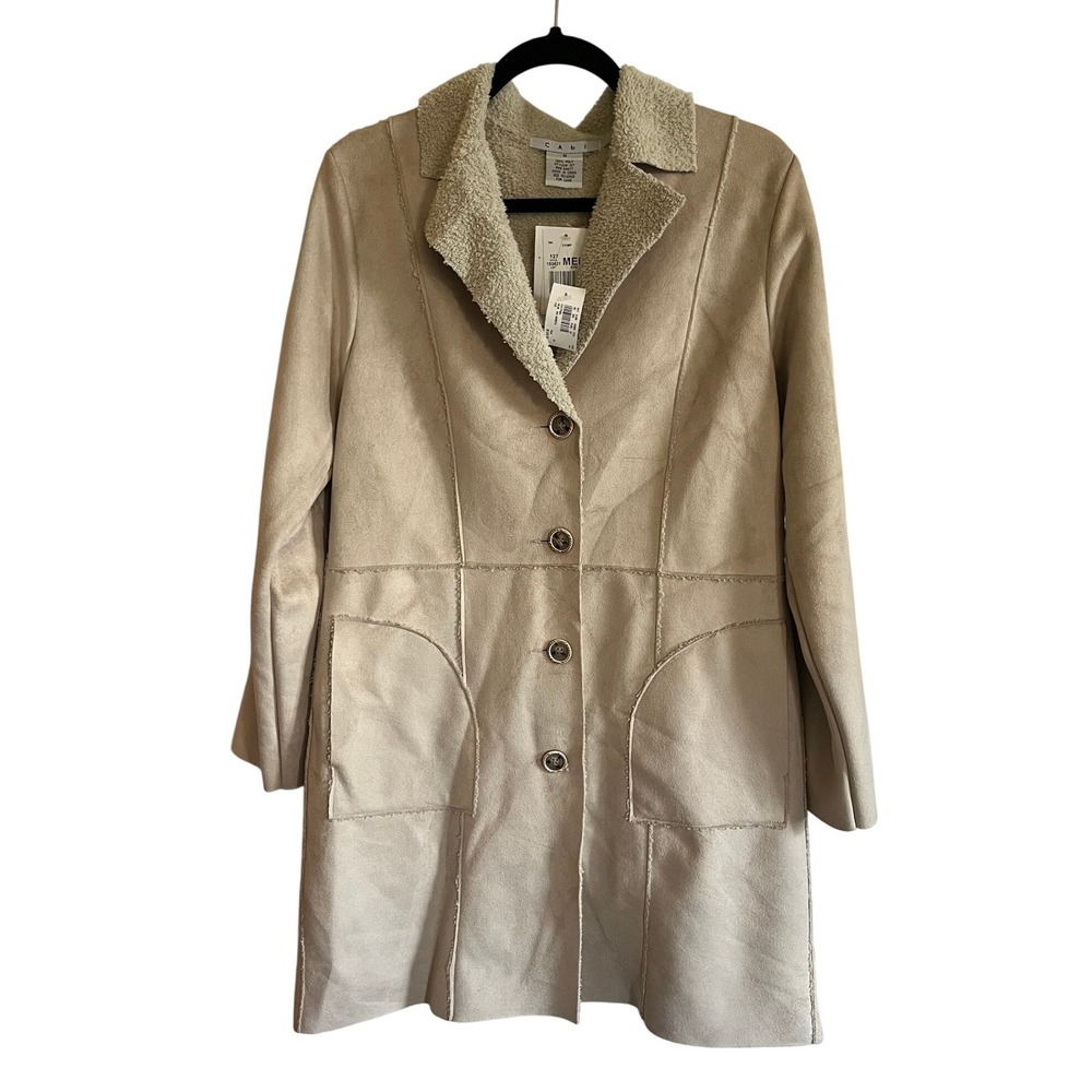 NWT CAbi Faux Suede Sherpa Jacket